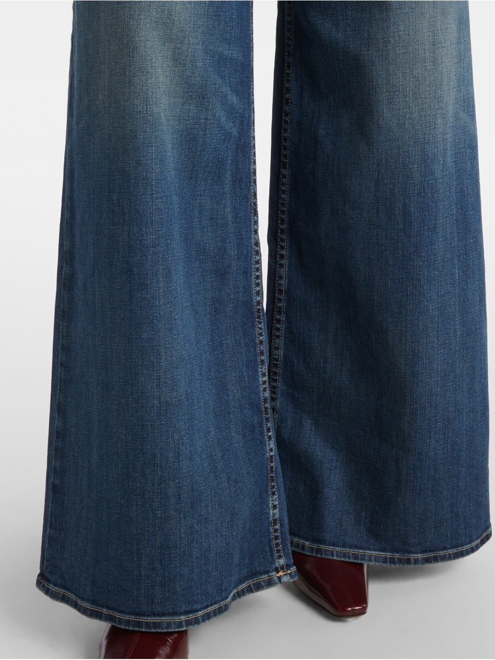 Nili Lotan Rolland Wide Leg High-Rise Women's Jeans Simon Wash - Picture 5 of 6